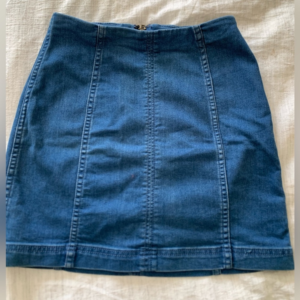 Free people Fitted jean skirt